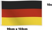 10x Vlag Duitsland 90cm x 150cm - Landen festival thema feest fun verjaardag Duits
