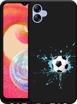 Cazy Hoesje Zwart geschikt voor Samsung Galaxy A04e Soccer Ball