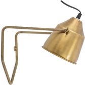 Wandlampje goud metaal - tafellamp gold -  15x17x29cm