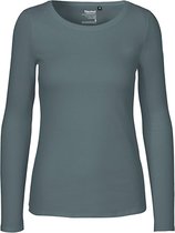 Ladies Long Sleeve T-Shirt met ronde hals Teal - XL