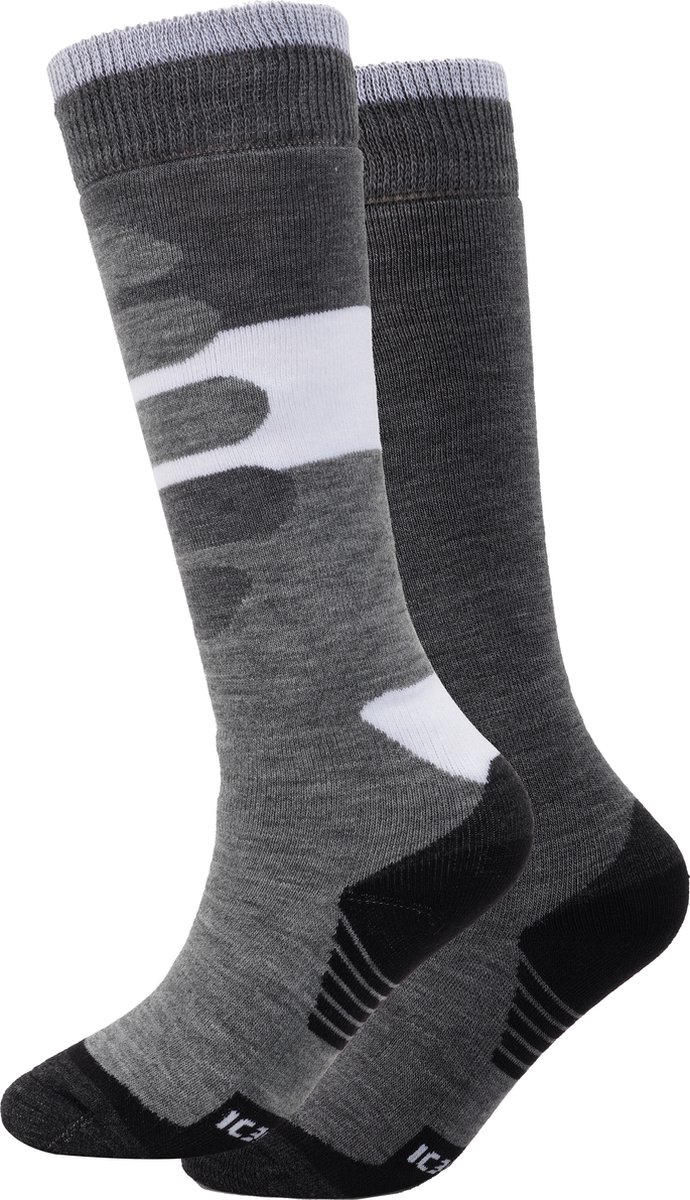 ICEPEAK ILSENBURG Skisok 2-pack Junior-Lead -34/35 Grijs