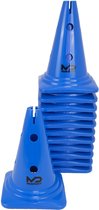 MDsport - Multifunctionele afbakenkegel blauw - 30 cm - Set van 12 - Multifunctionele pion - Pion