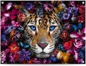 Tuinposter Flower Cat 60x80 cm