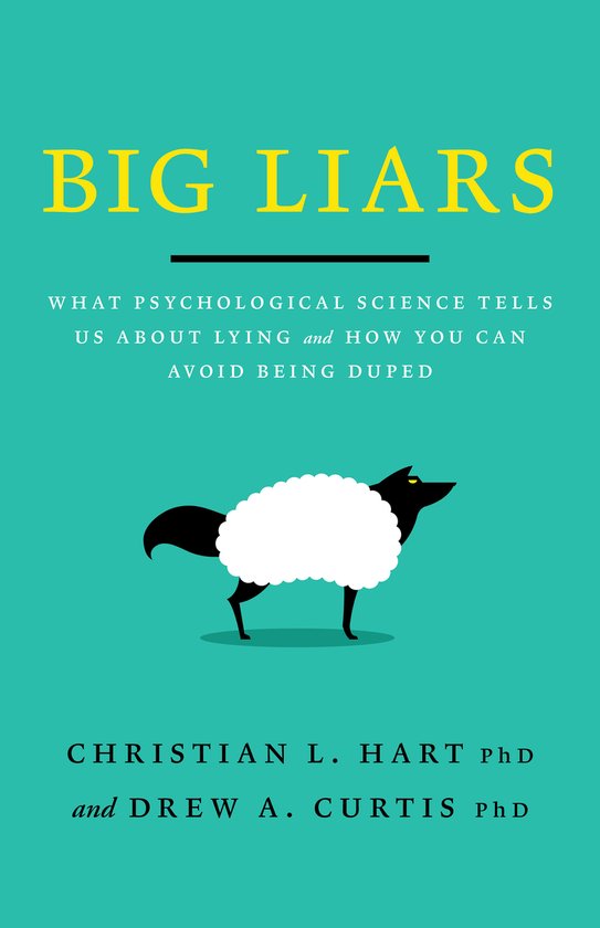 Couverture du livre "BIG LIARS" avec une illustration d'un loup noir déguisé en mouton.