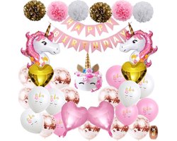 Joya Party® Unicorn Verjaardag Versiering | Kinderfeestje Decoratie | Unicorn Ballonnen | 35 stuks
