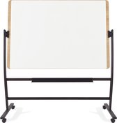 Rocada whiteboard - Natural - 129x100cm - wit - verrijdbaar - 2-zijdig - RO-NAT6871