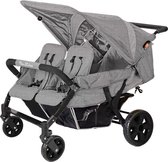Familidoo buggy 4 Zitplaatsen Lidoo Star Full Grey Geschikt voor 2 newborn baby's