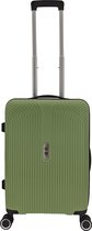 SB Travelbags Handbagage koffer 55cm 4 dubbele wielen trolley - Groen - TSA slot