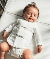 Snoozzz Slaapwikkel Regular - Baby Slaaphulp - voorkomt voorkeurshouding - geschikt voor wieg en ledikant - 0+ maanden - Wit/Grijs - 180 x 50 cm
