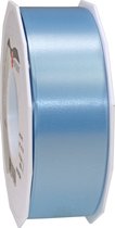 1x XL Hobby/decoratie lichtblauwe kunststof sierlinten 4 cm/40 mm x 91 meter- Luxe kwaliteit - Cadeaulint lint/ribbon