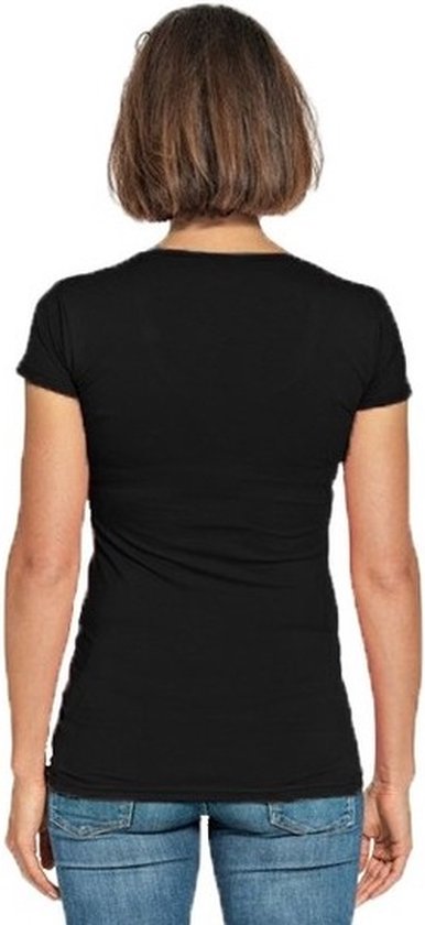 T-shirt femme Bodyfit noir à col rond - Chemises basiques femme S (36)