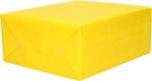 1x Rouleau de papier d'emballage kraft jaune 200 x 70 cm - papier cadeau / papier cadeau / couvertures de livres
