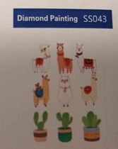 Diamond painting - stickers om zelf te beplakken - Lama's