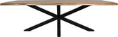 HSM Collection - Rechthoekige tafel Soho luxe - 240x100x76 - Naturel/zwart - Acacia/metaal
