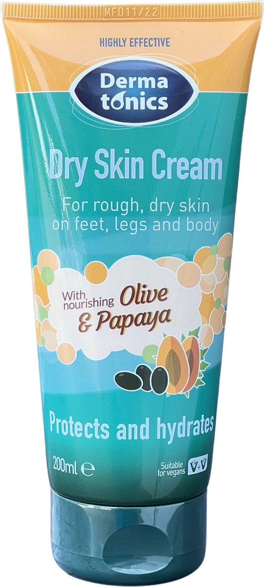 Dermatonics Dry Skin Cream met Olijf en Papaya 200 ml tube