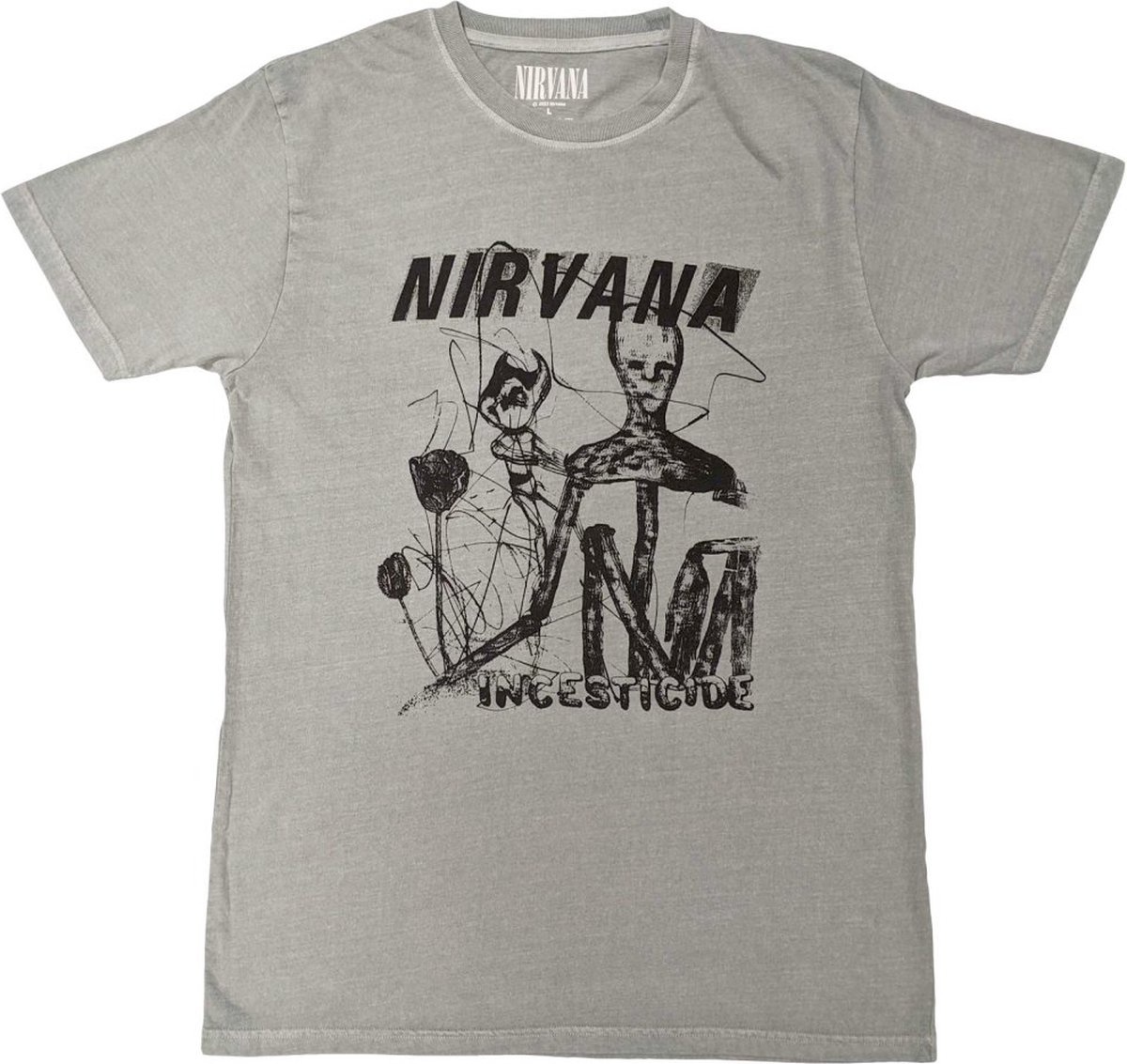 Nirvana - Incesticide Stacked Logo Heren T-shirt - XL - Groen
