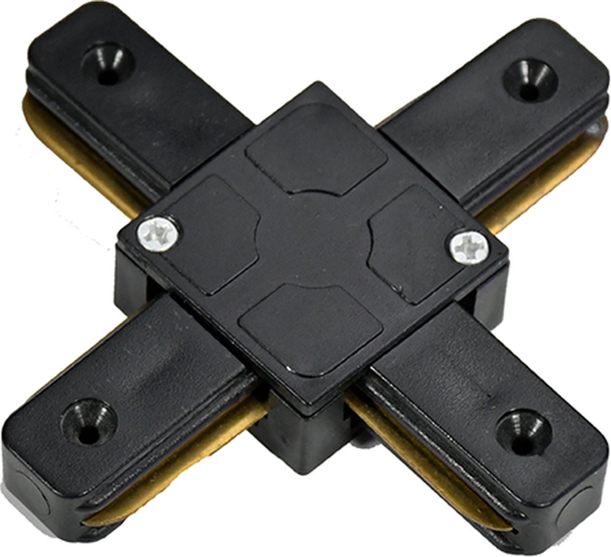 Ledl Trackrails X-Vorm Koppelstuk 1 Fase Zwart