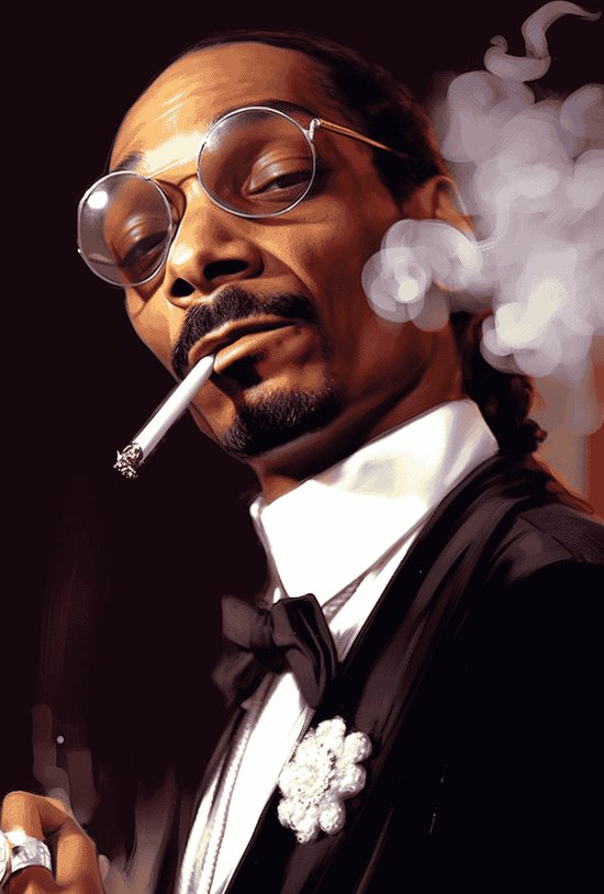 Snoop Dogg Poster | Rap poster | Snoop Dogg Rook | Rapper Poster | 61x91cm | Geschikt om in te lijsten