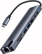 Adaptateur multiport Hub USB C, station d'accueil portable 8-en-1