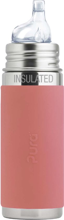 Babyflesje - Pura thermos tuitfles - Plasticvrij - 260 ml - Rose