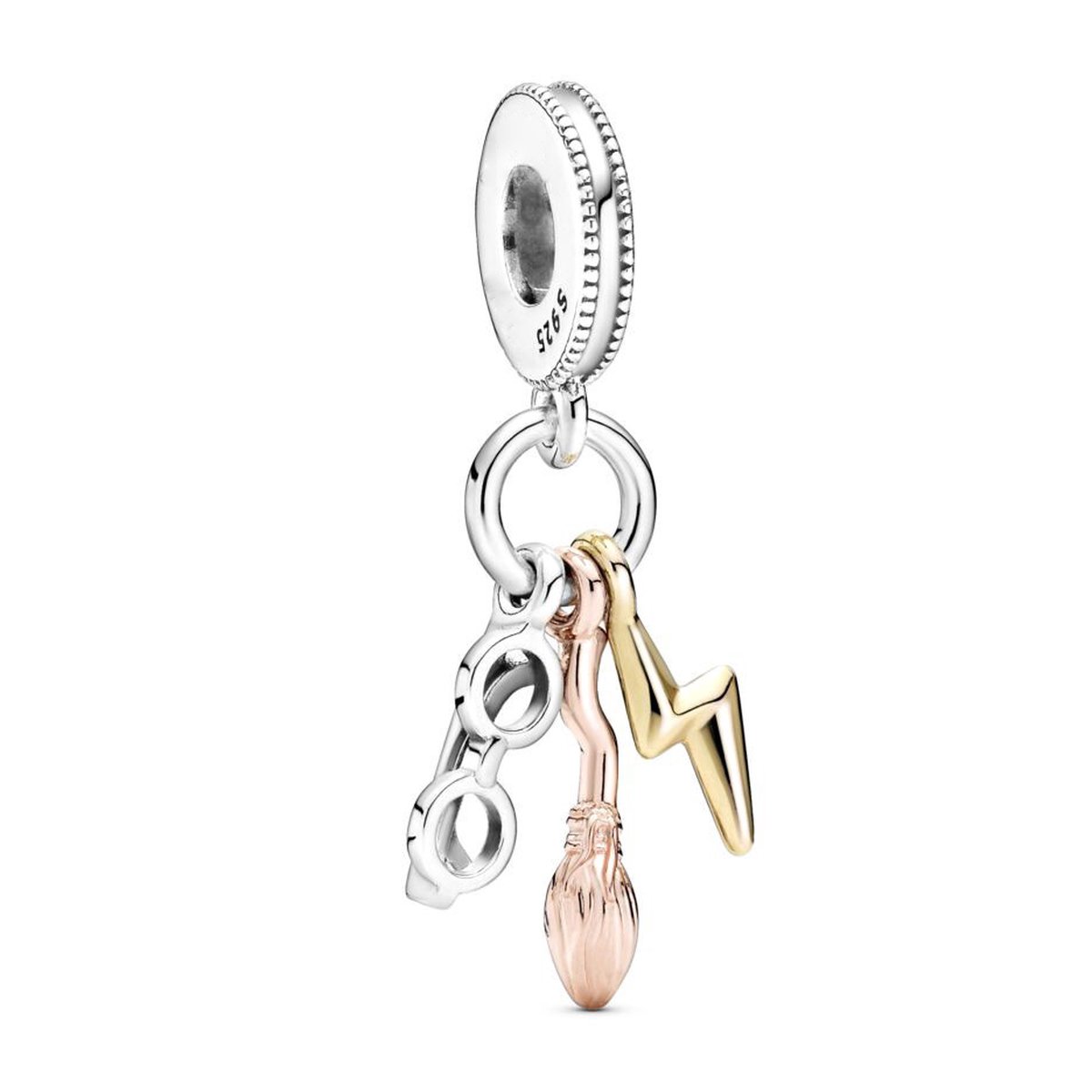 Bedel voor o.a. Pandora Armband Harry Potter drievoudige bungelende bedel