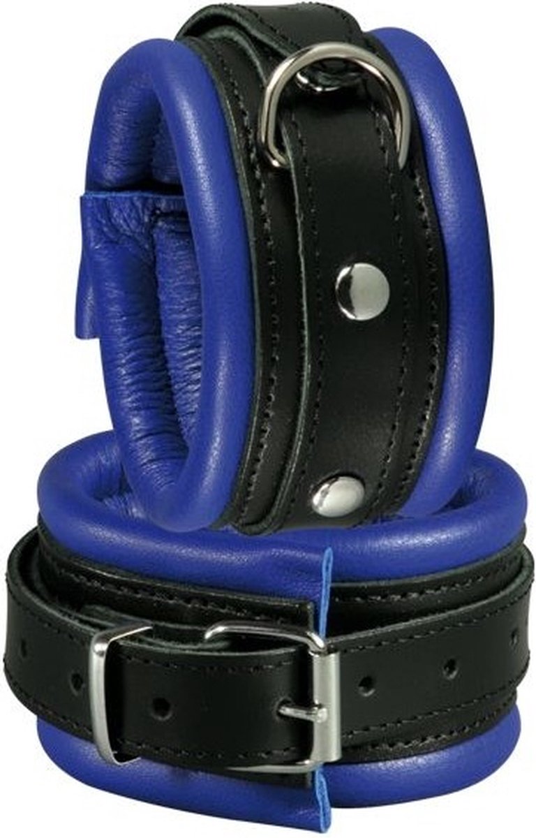 Goedkoopste Enkelboeien 5 cm breed - zwart/blauw