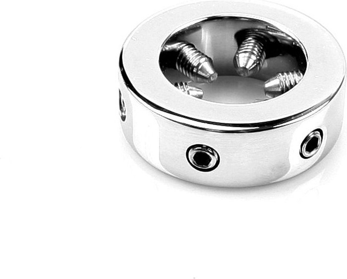 Goedkoopste Eikelring RVS met spikes - 35 mm