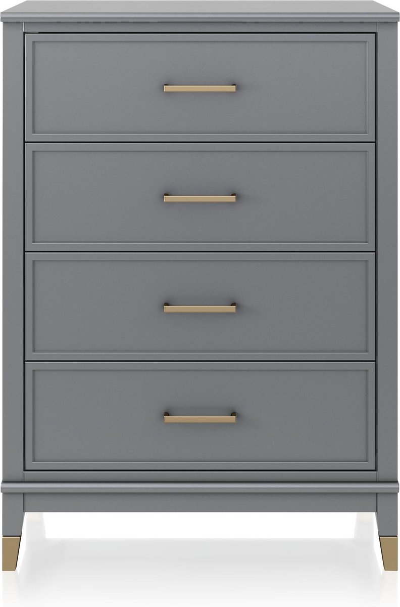 Westerleigh-Commode - 4-laden - Grafietgrijs