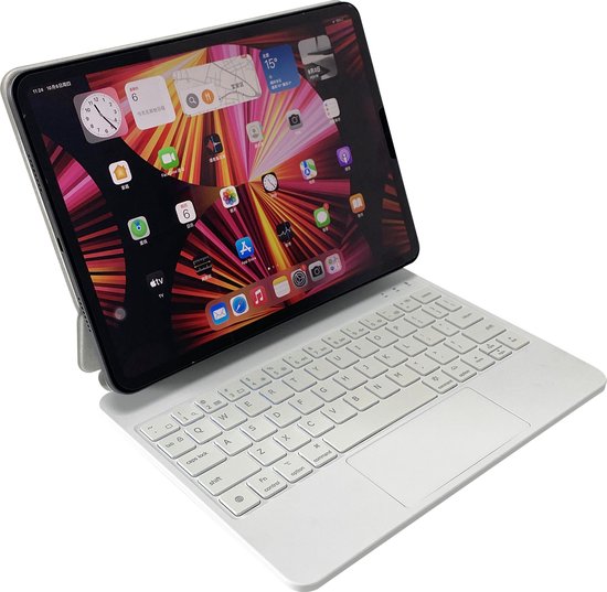 Ipad 10th Generation Case With Keyboard KVTVOU Toetsenbordhoes Voor IPad 11/10e Generatie 2025/2022 - Crèmewit Toetsenbordhoes IPad