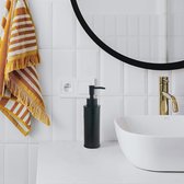 Zeepdispenser Rond Zwart Staande Shampoo Dispenser voor Badkamer en Keuken