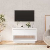 vidaXL - Tv-meubel - 40x41x44 - cm - bewerkt - hout - wit