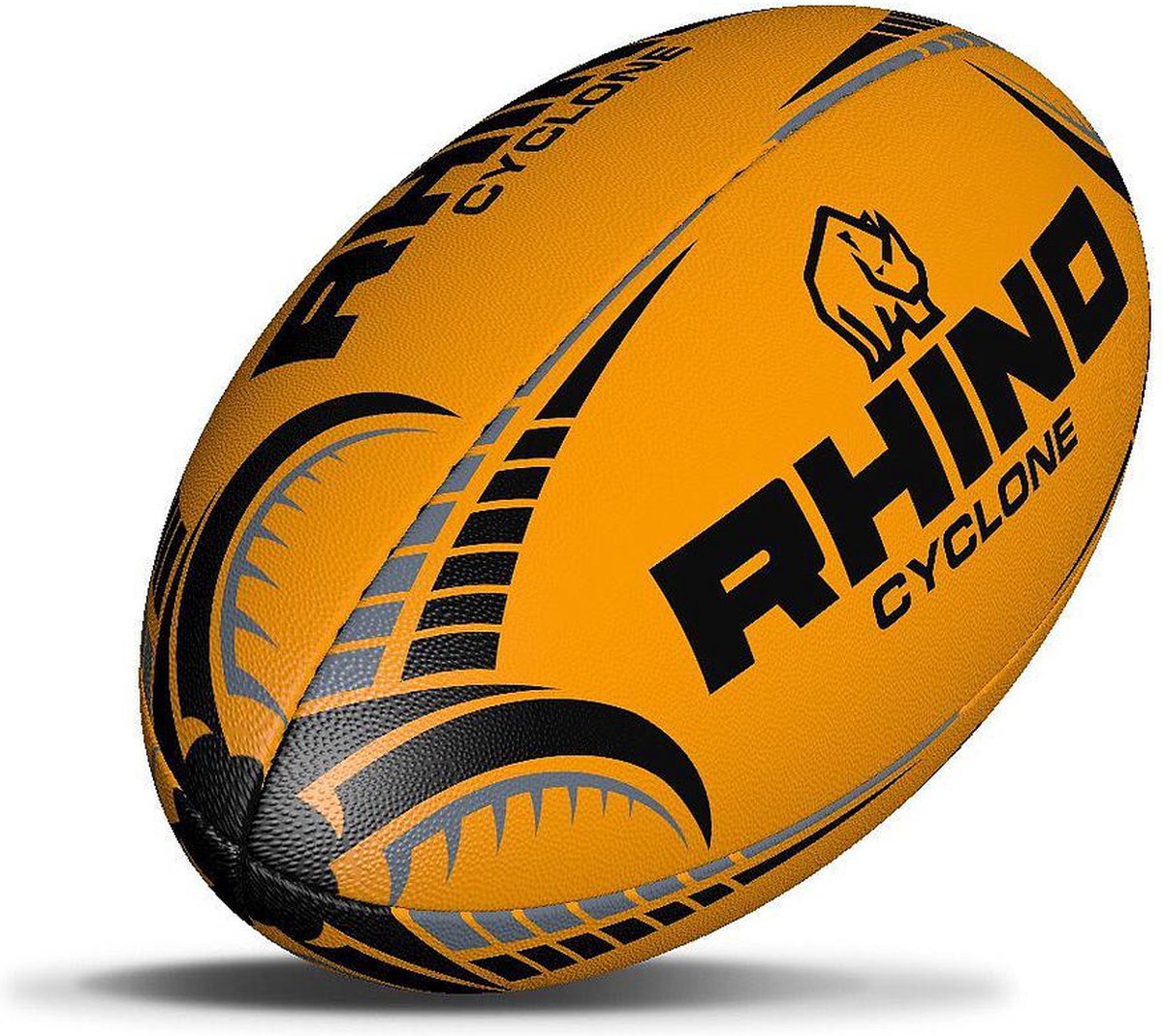 Rhino Cyclone Rugby Ball Fluo Orange 5