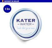 Katerwater 6cm | 60mm | Sticker | Etiket | Per 12 | Kater water | Feest | Trouw | Hangover kit | Vrijgezellen | Bedankje