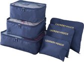 Pathsail® Packing Cubes Set 6-Delig - Bagage Organizers - Koffer organizer set - Donkerblauw
