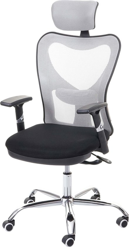 Bureaustoel MCW-F13, bureaustoel draaistoel, schuiffunctie 150kg belastbaar stof/textiel ~ zwart/grijs