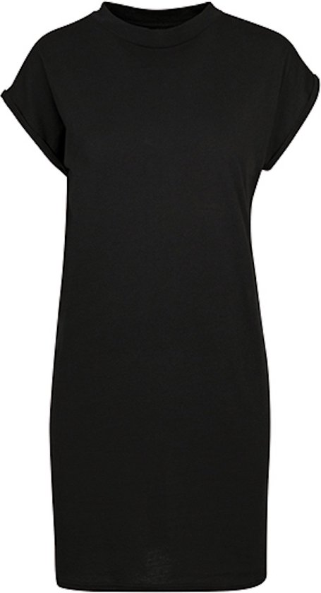Super Oversized damesshirt 'Turtle Shoulder Dress' Black - M