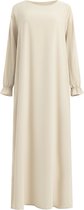 Abaya Puff Sleeve Beige Clair Taille 2XL/3XL - Vêtements/Produits Islamiques - Abaya/Caftan/Abaya Femme/Manches Bouffantes/Jilbab/
