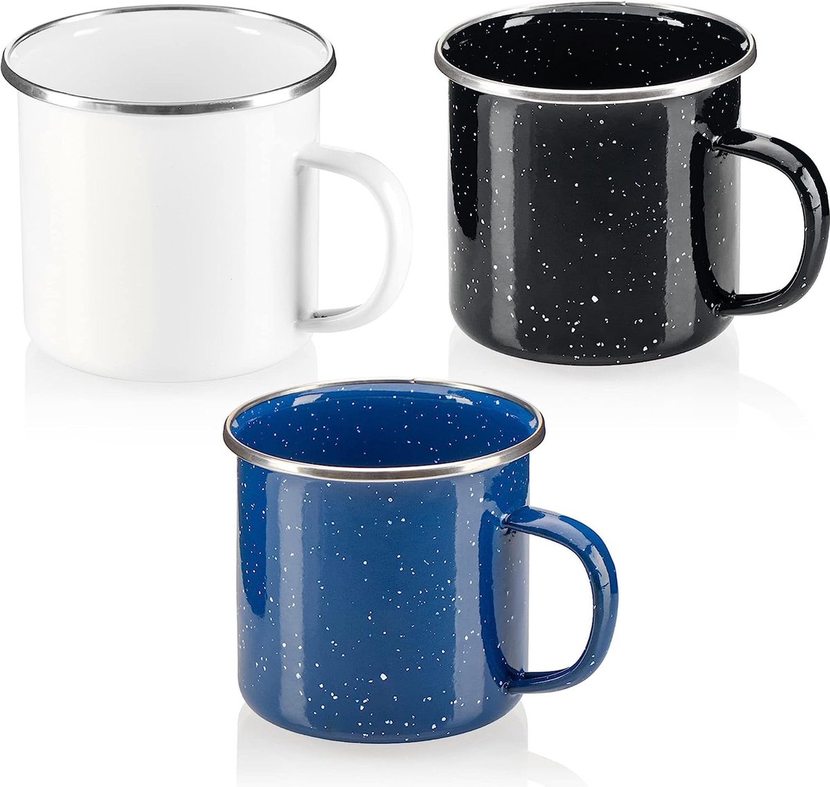 COM-FOUR® 2x tasses thermiques en acier inoxydable - 350 ml par tasse -  tasse isolante à