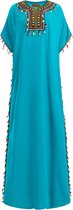Robe marocaine Blauw Onesize - pyjamas dames adultes - vêtements islamiques / produits - robe maxi / robe de maison / kaftan / abaya / abaya dames