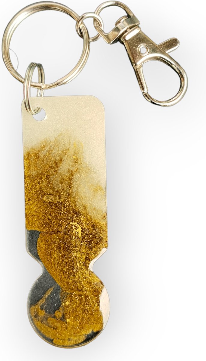 Coiny sleutelhanger - metaal - met winkelwagenmuntje bedrukken