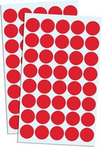 Zelfklevende Rode Puntstickers - 8000 stuks