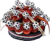 Snoeptaart - Feyenoord - Voetbal - Kinderfeestje - Uitdeelcadeau - 30 traktaties - lint "Speciaal voor een echte Feyenoord fan" - Gekleurd krullint