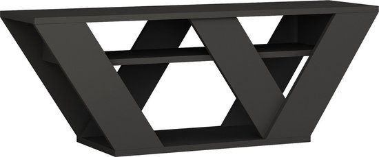 TV Meubel - Stijlvol Antraciet - 110x40x30cm - Duurzaam Melamine