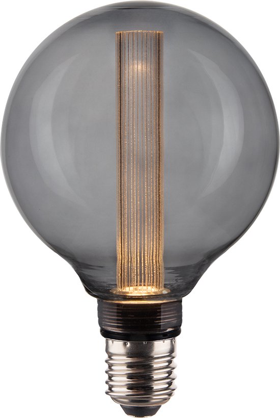 Vintlux E27 dimbare LED lamp 2.3W G95 50lm 1800K - Rainn Globe Smoke