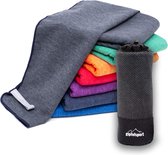 Microvezel handdoekenset, voor sauna, fitness, sport, strandhanddoek, sporthanddoek, 8 maten, 12 kleuren, grijs
