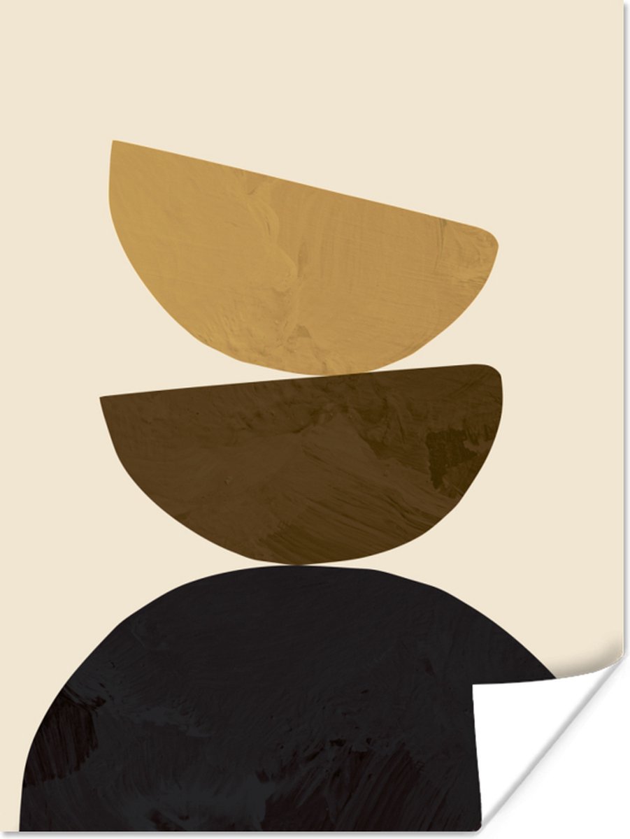 Poster Abstract - Balans - Vormen - Stapel - 60x80 cm