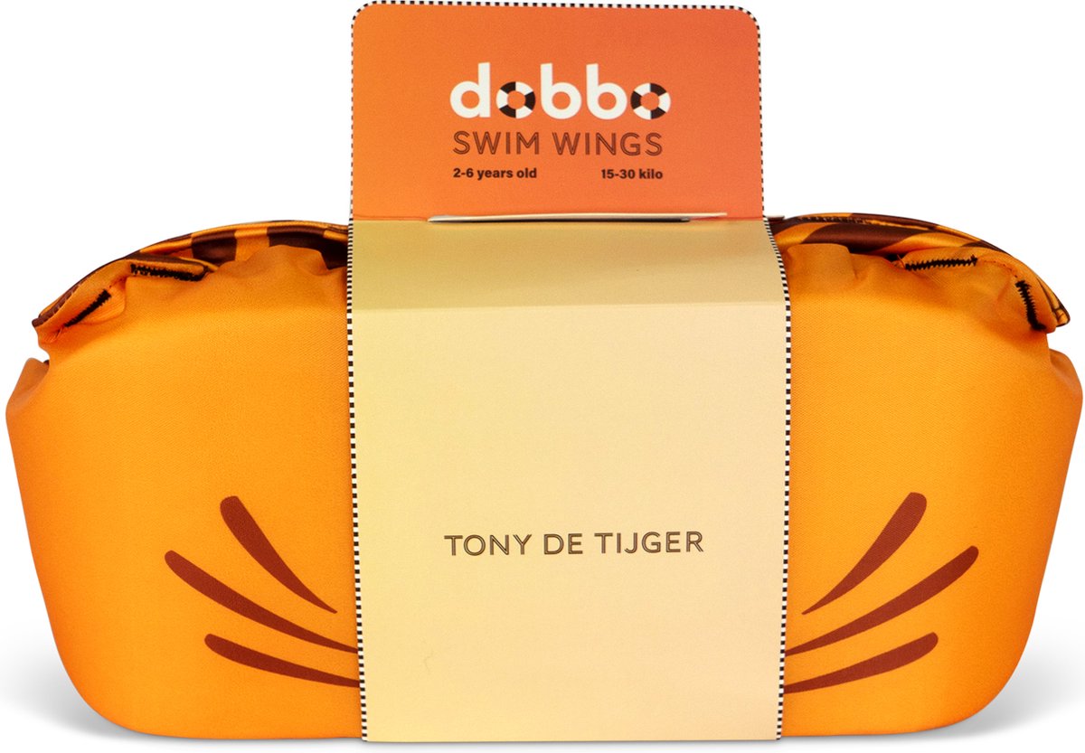 DOBBO Tony de Tijger - Puddle Jumper - Zwembandjes - Zwemvest - Zwemvleugels - voor Kind van 2 tot 6 jaar - 15 tot 30kg - Oranje — afbeelding 11