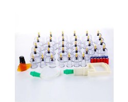 32  delige Vacuum Cupping Massage Therapy Set - Chinese Massage Anti Cellulitis Therapie Cuppingset + magneten + NL handleiding