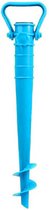 Pied de parasol - bleu - plastique - D25 mm x H40 cm - vis