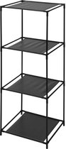 Storage Solutions Opbergrek Smartrack - met 3x mandjes stof - donker grijs - 34 x 104 cm